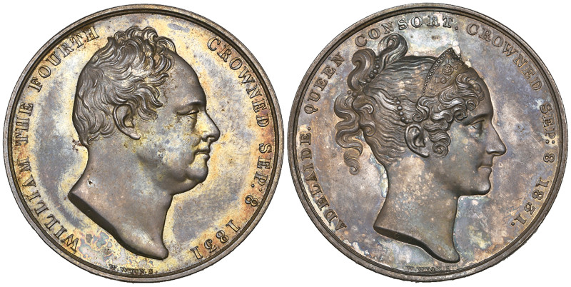 William IV, Coronation, 1831, official silver medal, by William Wyon, bare head ...