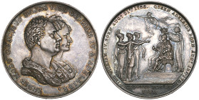 William IV, Coronation, 1831, silver medal, unsigned, bare head right, rev., by T.W. Ingram, conjoined busts of King and Queen Adelaide right, rev., C...