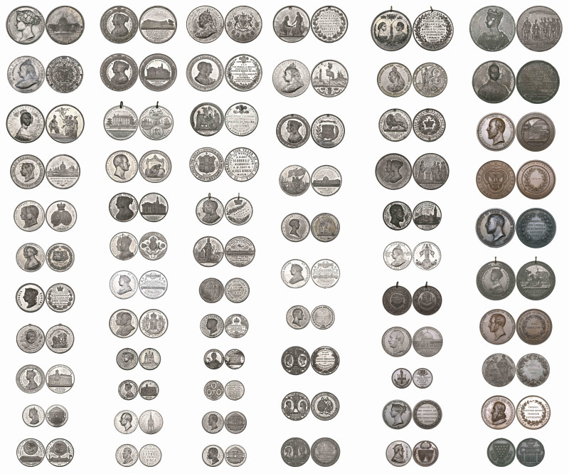 Victoria, a comprehensive collection of 54 white metal medals; together with mai...