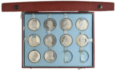 France, Pharamond to Louis XVIII: A set of silver portrait medals depicting the rulers of France from AD 417 to 1715 (Pharamond to Louis XIV, 65 piece...