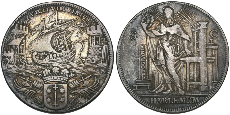 Low Countries, Haarlem, Bicentenary of the Printing Press, silver medal, undated...
