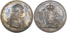 Mexico, Carlos IV, Proclamation in Mexico City, 1789, silver medal, Consulado issue by G.A. Gil, King’s bust right, legend CARLOS IV POR LA GRACIA DE ...