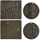 Italy, Bartolomeo Pendaglia (merchant of Ferrara, died c. 1460), bronze medal by Sperandio of Mantua, 84mm (Hill 356), pierced; Germany, bronze plaque...