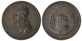 Italy, Clement IX (Pope, 1667-69), bronze medal, 1669, by G F Travani, bust left, rev., the exterior of the apse of Sta. Maria Maggiore in Rome accord...
