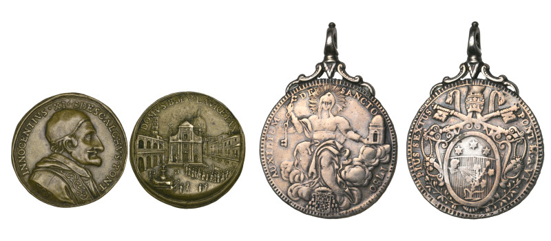 Italy, Loreto, Innocent XI (Benedetto Odescalchi, 1676-1689), medal in pale bron...