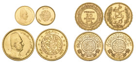 g Egypt, Fuad, 100 piastres, 1340h/1922, very fine; and 20 piastres, 1341h/1923, extremely fine ; Tunisia, 20 francs, 1308h/1891, very fine; Saudi Ara...