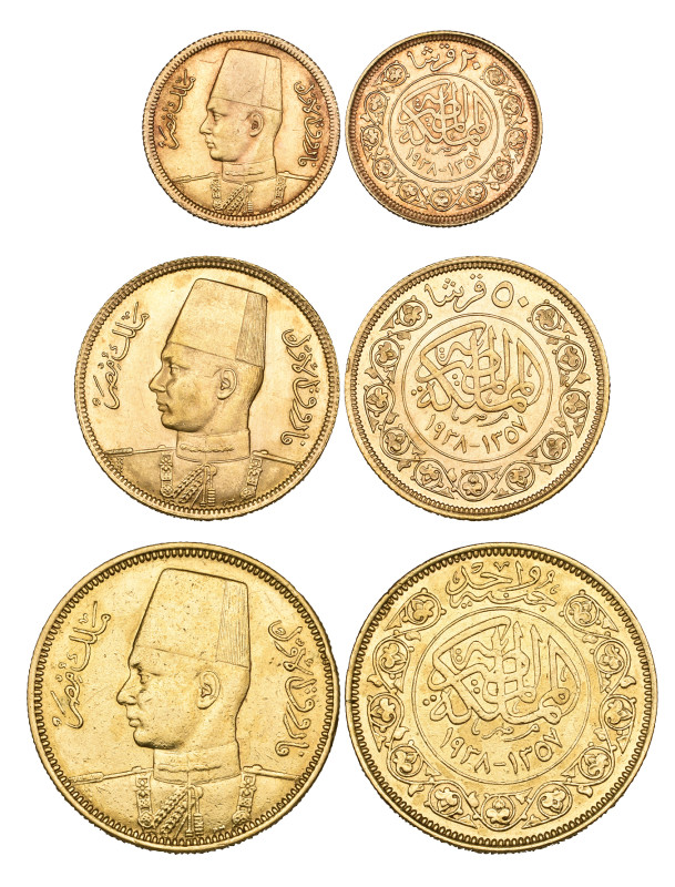 g Egypt, Farouk (1936-1952), 20 piastres and 50 piastres, both 1357h/1938, extre...