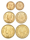 g Egypt, Farouk (1936-1952), 20 piastres and 50 piastres, both 1357h/1938, extremely fine and better; and 100 piastres, also 1357h/1938, has been ring...
