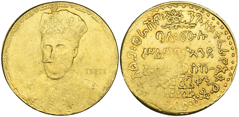 g Ethiopia, Coronation of Tafari Makonnen as Negus, EE 1921 / 1928 A.D., medalli...