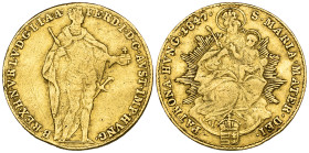 Hungary, Ferdinand (1835-48), ducat, 1847, 3.43g (F. 82; KM 425), buckled and scratched, only about fine

Estimate: 140 - 160