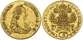 Hungary, Transylvania, Maria Theresa, 2 ducats, 1780, 6.96g (F. 541), a few scuffs, very fine

Estimate: 600 - 800