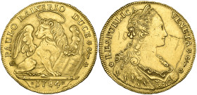 Italy, Venice, Paolo Renier (1779-89), 10 zecchini, 1784, struck in gold from dies for the silver tallero for the Levant; obv., winged Lion of St Mark...