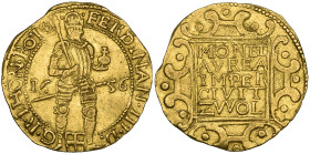 Netherlands, Zwolle, City coinage.2 ducats, 1656, with titles of Ferdinand III, 6.92g (Delmonte 1136; F. 212), struck on a slightly irregular flan and...