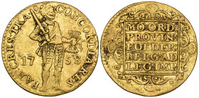 Low Countries, Utrecht, ducat, 1758, 3.46g (F. 285), slightly buckled, very fine

Estimate: 150 - 200