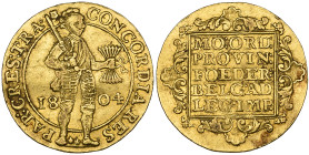 Netherlands, Batavian Republic, Utrecht, 2 ducats, 1804, 6.97g (F. 315), a little buckled, about very fine

Estimate: 500 - 700