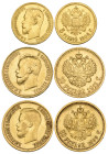 g Russia, Nicholas II, 10 roubles (2), 1899 АГ, 1911 ЭБ (F. 179) and 5 roubles, 1904, very fine and better (3)

Estimate: 1200 - 1500