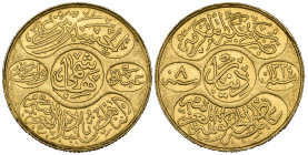 g Saudi Arabia, Hejaz, Hussein b. Ali, dinar hashimi, 1344h (1916), Makka al-Mukarrama, 7.27g (F. 1), one scuff mark, good very fine

Estimate: 800 ...