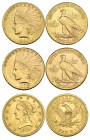 g U.S.A., 10 dollars (3), 1907, 1910 D, 1926, extremely fine to mint state (3)

Estimate: 1800 - 2200