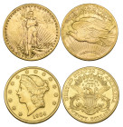 g U.S.A., 20 dollars (2), 1904, 1922, very fine to good very fine (2)

Estimate: 2400 - 2600