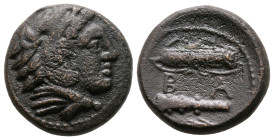 Kings of Macedon. Uncertain mint. Alexander III "the Great" 336-323 BC. Bronze Æ