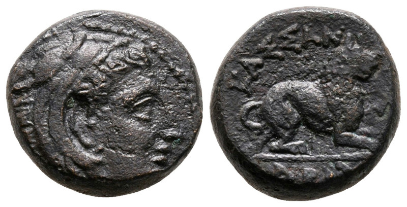 Kings of Macedon. Uncertain mint. Kassander 306-297 BC. 
Bronze Æ

16 mm, 4,9...