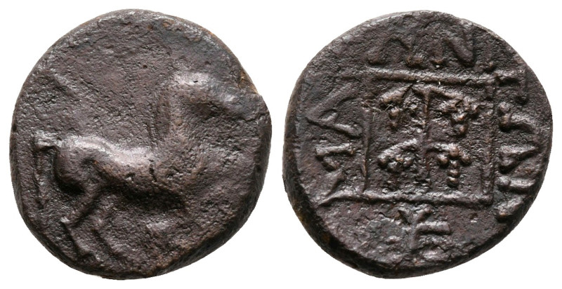 Thrace. Maroneia circa 398-347 BC. 
Bronze Æ

15 mm, 2,68 g



nearly ver...