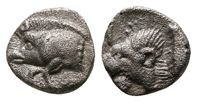 Mysia. Kyzikos circa 525-475 BC. 
Hemiobol AR

7 mm, 0,35 g



very fine