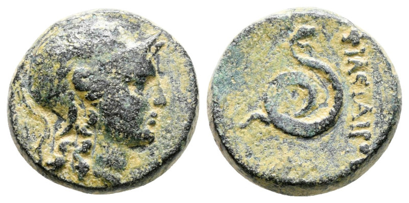 Kings of Pergamon. Pergamon. Philetairos 282-263 BC. 
Bronze Æ

14 mm, 2,95 g...