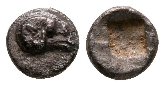 Troas. Kebren circa 520-480 BC. 
Tetartemorion AR

5 mm, 0,28 g



very f...