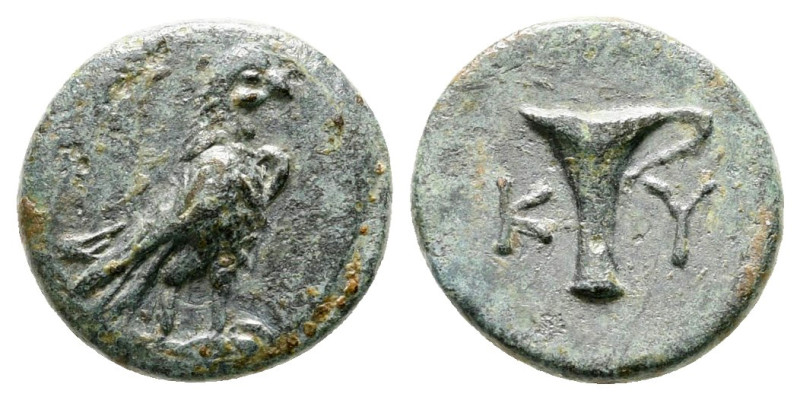 Aiolis. Kyme circa 350-320 BC. 
Bronze Æ

11 mm, 1,09 g



very fine