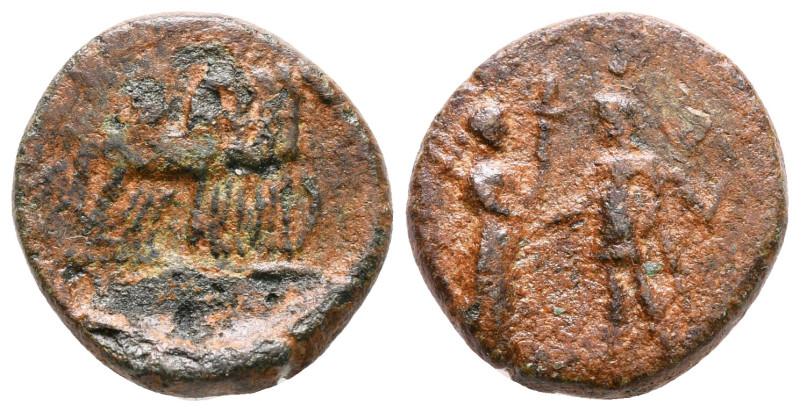 Aiolis. Kyme circa 150 BC. 
Bronze Æ

17 mm, 3,32 g



fine