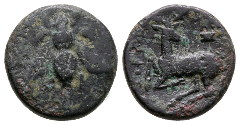 Ionia. Ephesos circa 390-300 BC. 
Bronze Æ

13 mm, 1,81 g



nearly very ...