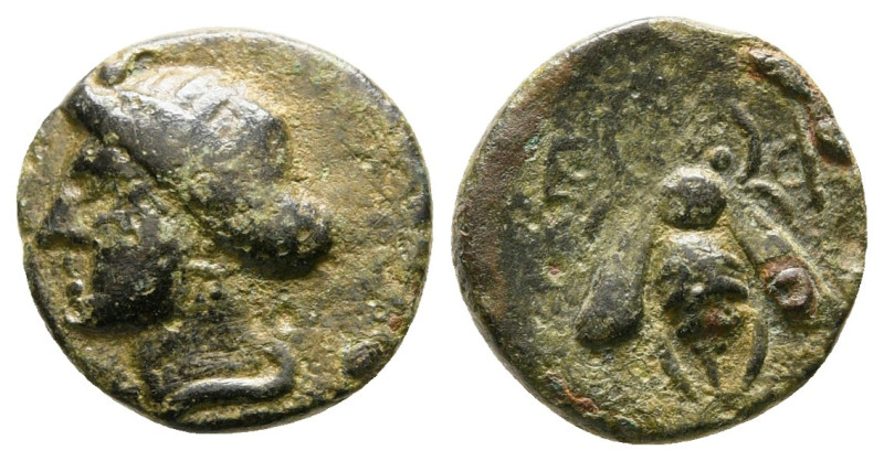 Ionia. Ephesos circa 375-325 BC. 
Bronze Æ

12 mm, 1,10 g



very fine