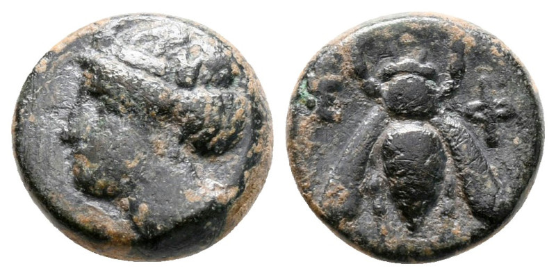 Ionia. Ephesos circa 375-325 BC. 
Bronze Æ

11 mm, 1,51 g



very fine