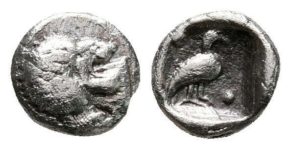 Ionia. Miletos circa 525-475 BC. 
Tetartemorion AR

6 mm, 0,28 g



very ...