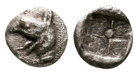 Ionia. Phokaia circa 530-500 BC. 
Tetartemorion AR

6 mm, 0,23 g



very ...