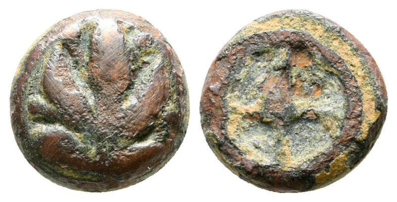 Caria. Kamiros circa 400-300 BC. 
Bronze Æ

9 mm, 1,16 g



very fine