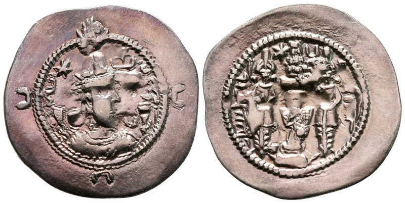 Sasanian Kingdom. Khusro I AD 531-579. 
Drachm AR

31 mm, 3,94 g



very ...