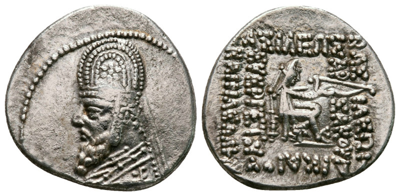 Kings of Parthia. Ekbatana. Mithradates II 123-88 BC. 
Drachm AR

19 mm, 4,02...