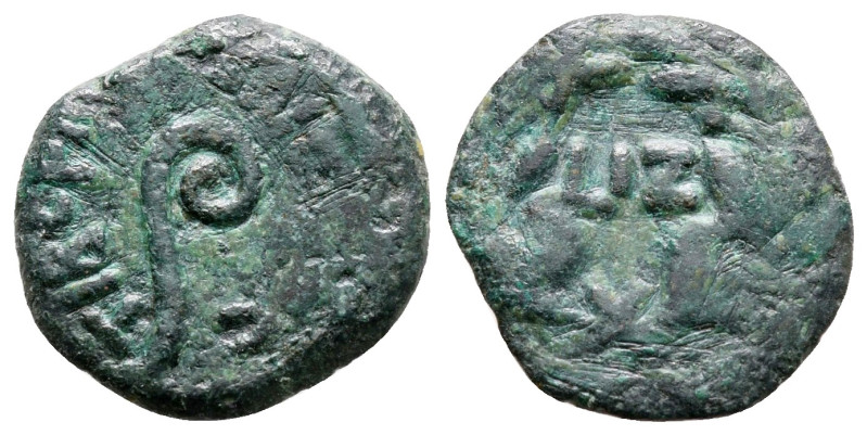 Judaea. Jerusalem. Procurators. Pontius Pilate AD 26-36. 
Prutah Æ

15 mm, 1,...