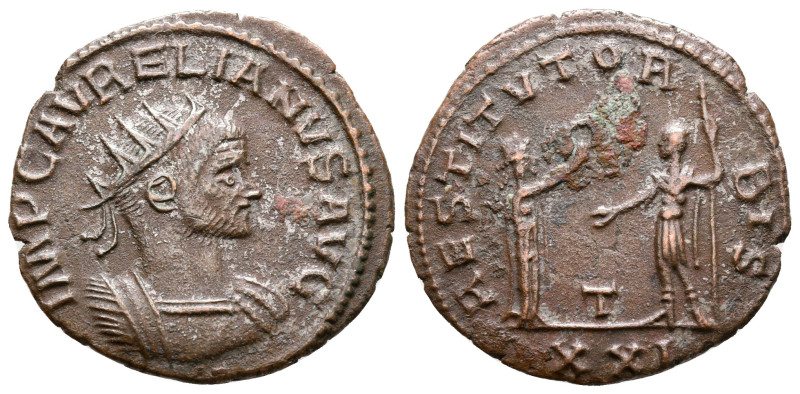 Aurelian AD 270-275. Antioch
Antoninianus Æ

22 mm, 3,23 g



very fine