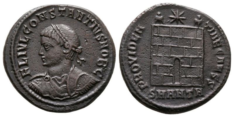 Constantius II, as Caesar AD 337-347. Antioch
Follis Æ

20 mm, 3,61 g



...