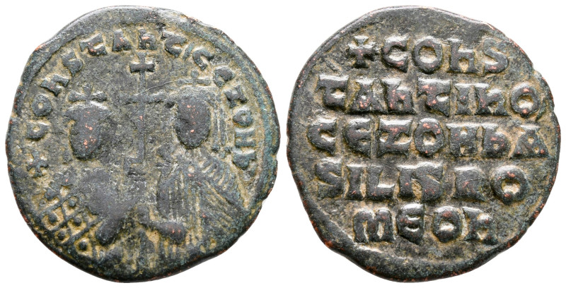 Constantine VII Porphyrogenitus, with Zoe AD 913-959. Constantinople
Follis Æ
...