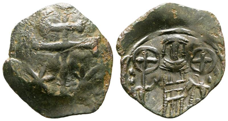 Andronicus II Palaeologus AD 1282-1328. Thessalonica
Trachy Æ

22 mm, 1,68 g...