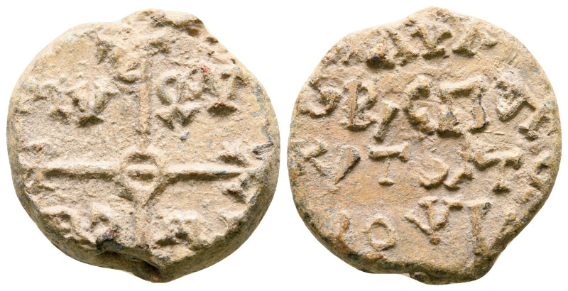 Byzantine. Seal Pb

22 mm, 10,80 g

very fine