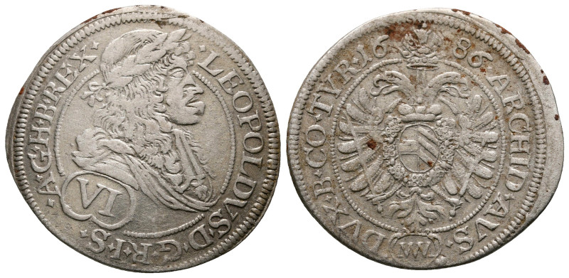 Austria. Leopold I of Habsburg AD 1657-1705.
6 Kreuzer AR

26 mm, 2,88 g

...