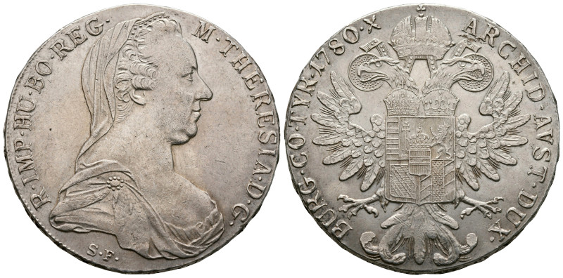 Austria. Maria Theresia AD 1740-1780.
Thaler AR re-strike

40 mm, 28,08 g

...