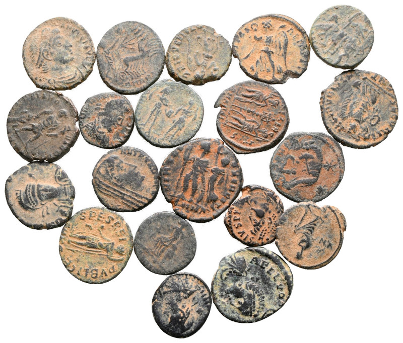 Lot of ca. 20 late roman bronze coins / SOLD AS SEEN, NO RETURN! 

very fine