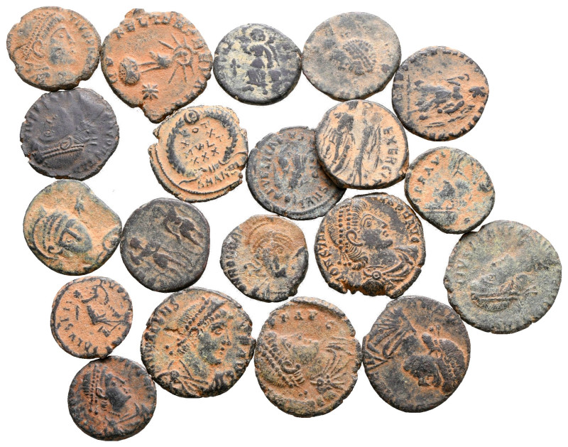 Lot of ca. 20 late roman bronze coins / SOLD AS SEEN, NO RETURN! 

very fine