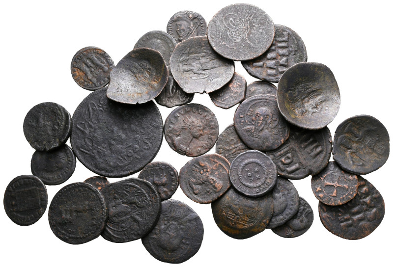 Lot of ca. 32 ancient bronze coins / SOLD AS SEEN, NO RETURN! 

very fine